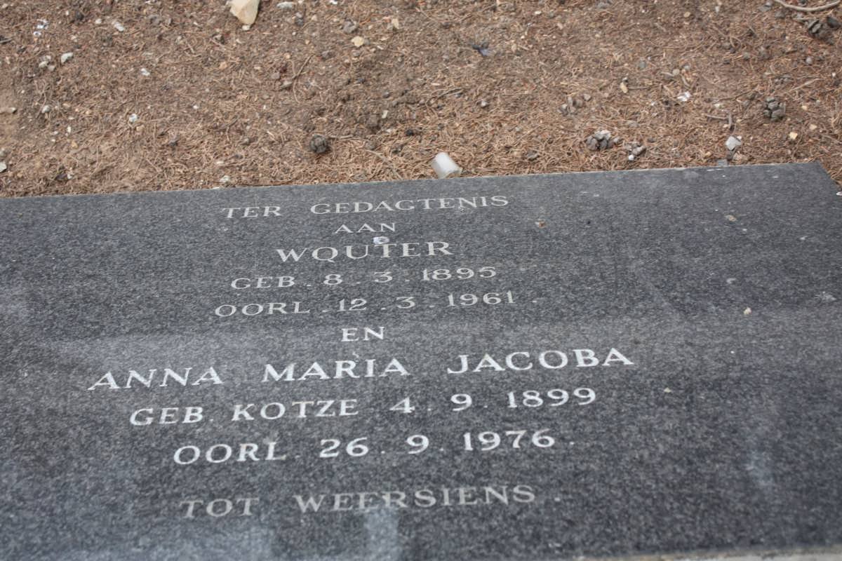 SCHREUDER Wouter 1895-1961 &amp; Anna Maria Jacoba KOTZE 1899-1976