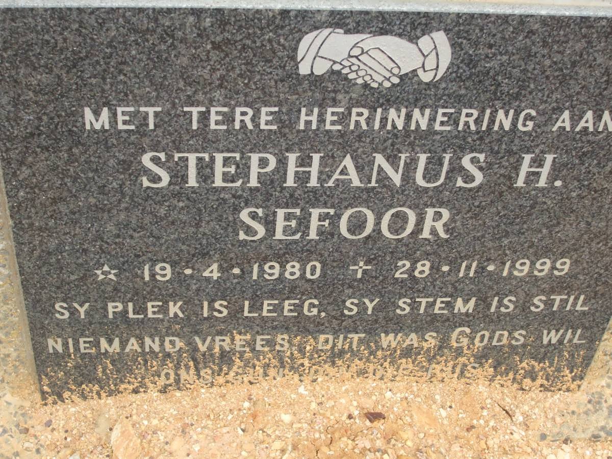 SEFOOR Stephanus H. 1980-1999