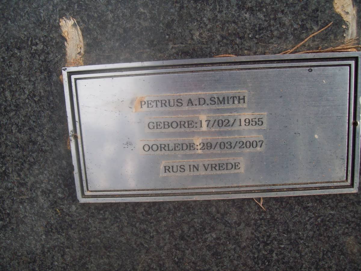 SMITH Petrus A.D. 1955-2007