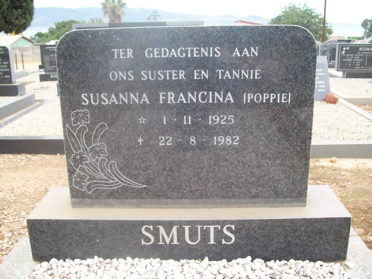 SMUTS Susanna Francina 1925-1982