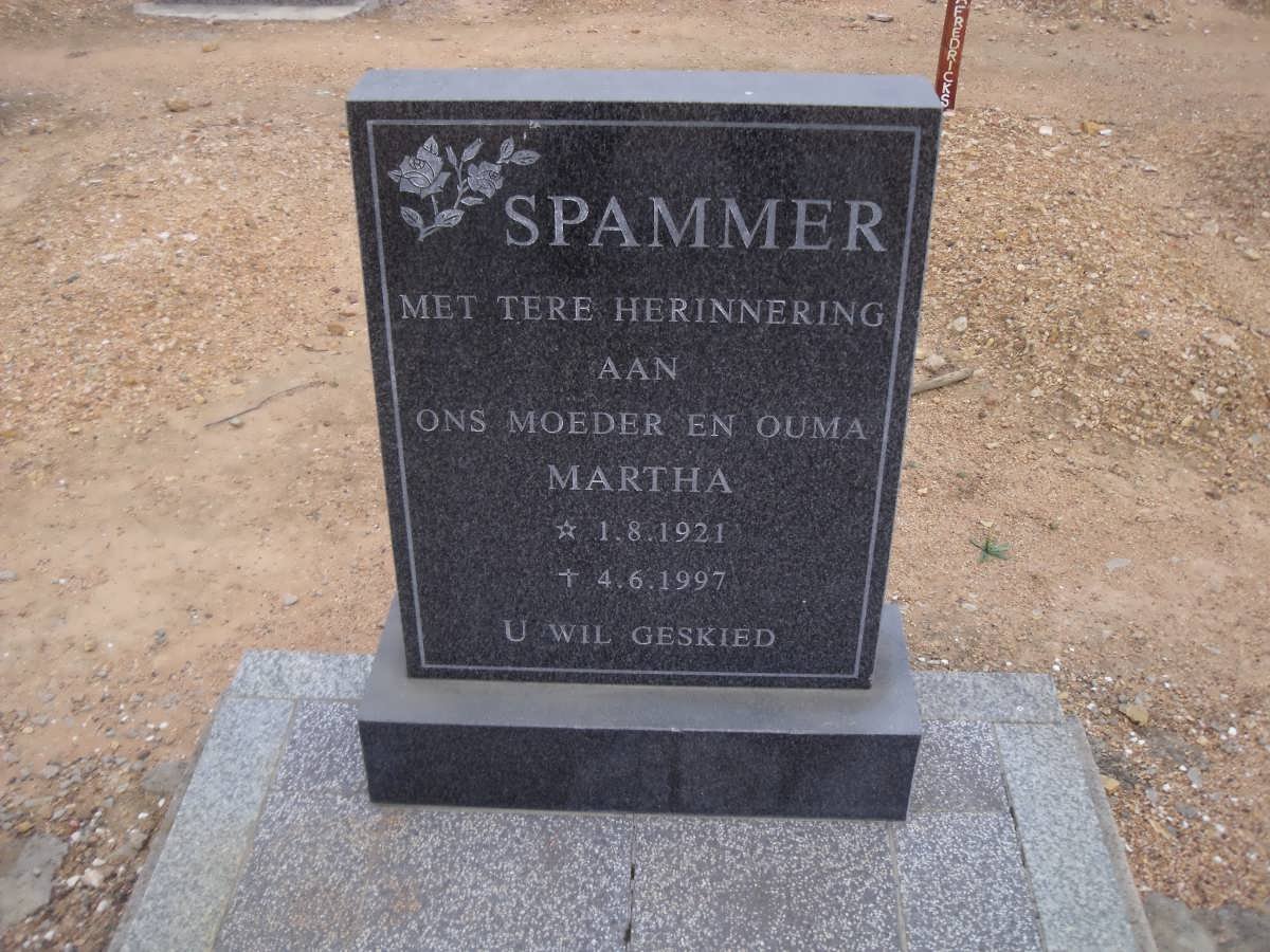 SPAMMER Martha 1921-1997