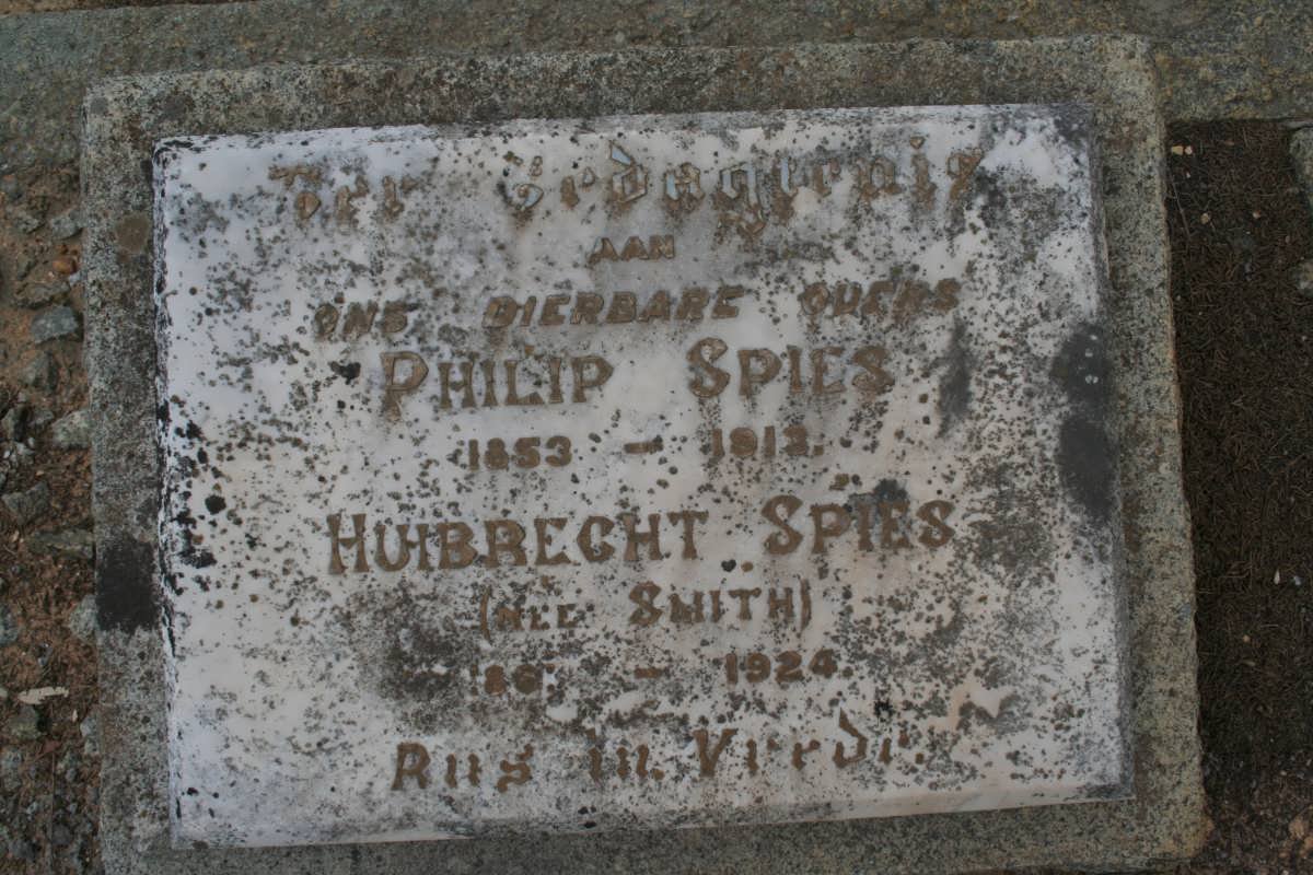 SPIES Philip 1853-191? &amp; Huibrecht SMITH 1863-1924