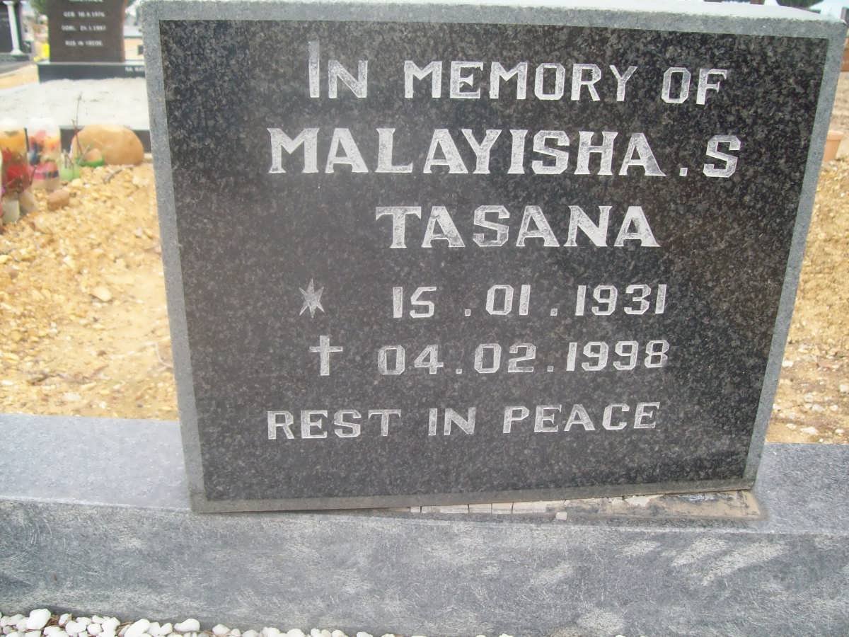 TASANA Malayisha S. 1931-1998