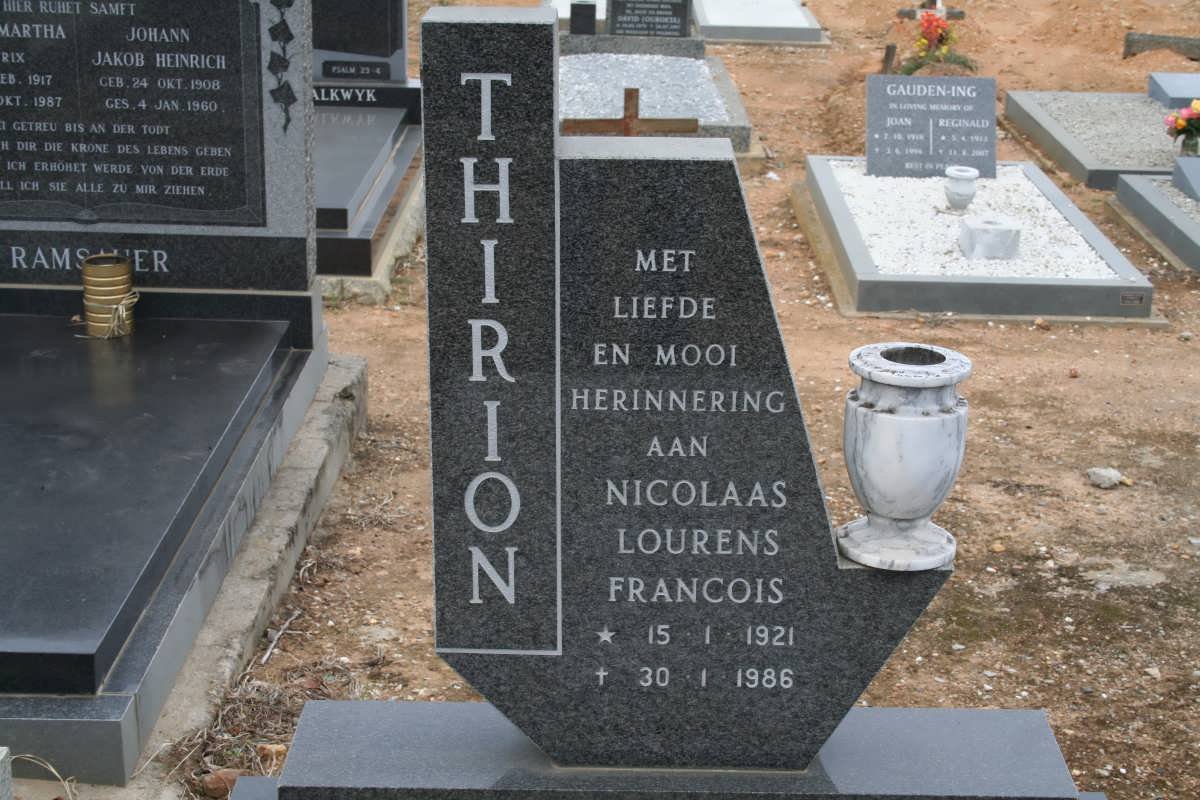 THIRION Nicolaas Lourens Francois 1921-1986