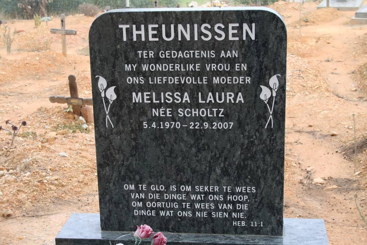 THEUNISSEN Melissa Laura nee SCHOLTZ 1970-2007