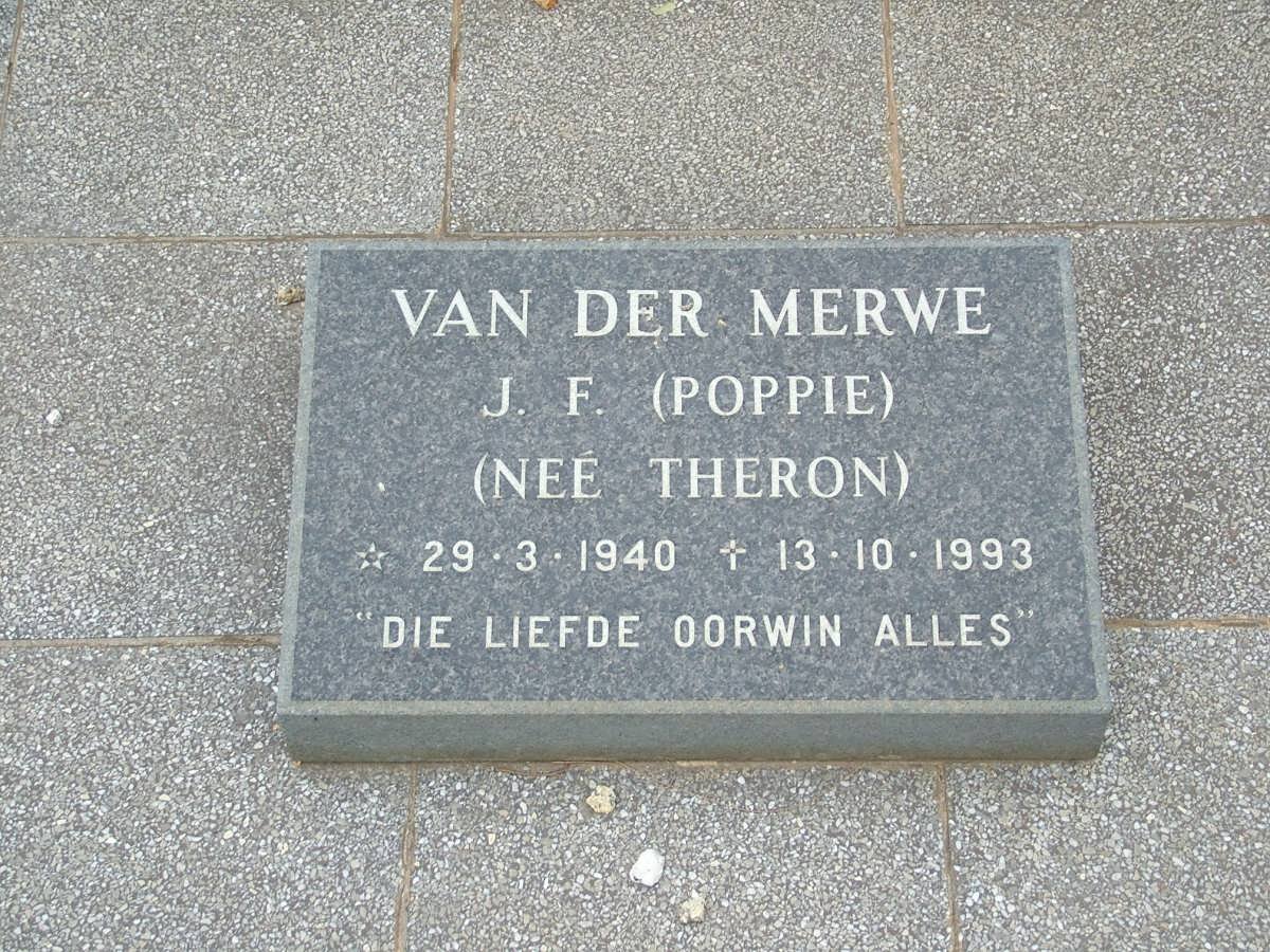 MERWE J.F., van der nee THERON 1940-1993