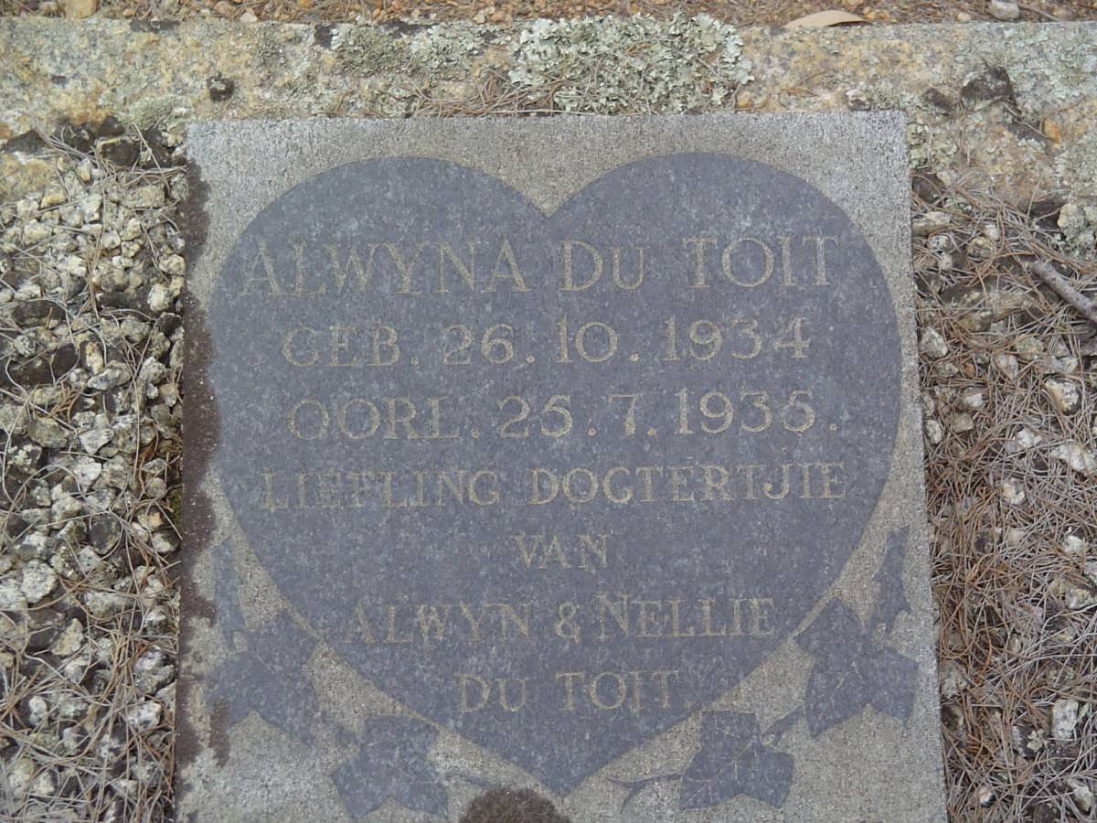 TOIT Alwyna, du 1934-1935