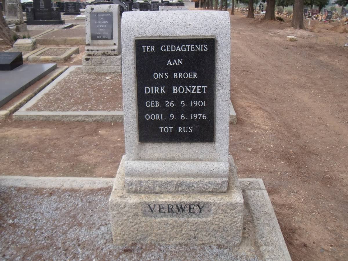 VERWEY Dirk Bonzet 1901-1976