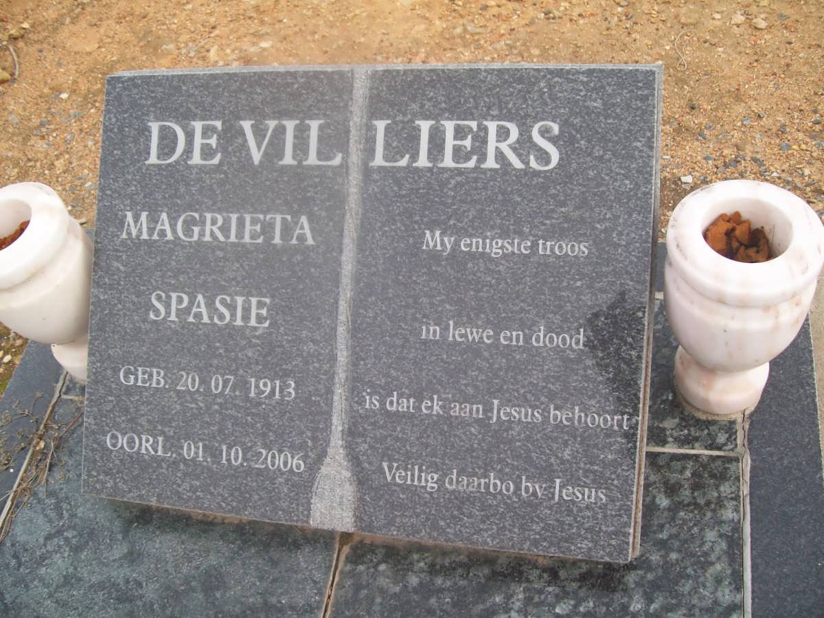 VILLIERS Magrieta Spasie, de 1913-2006