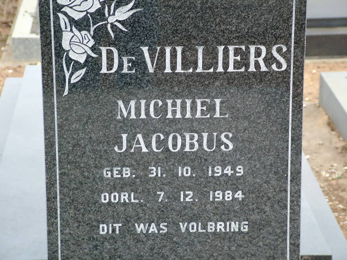 VILLIERS Michiel Jacobus, de 1949-1984