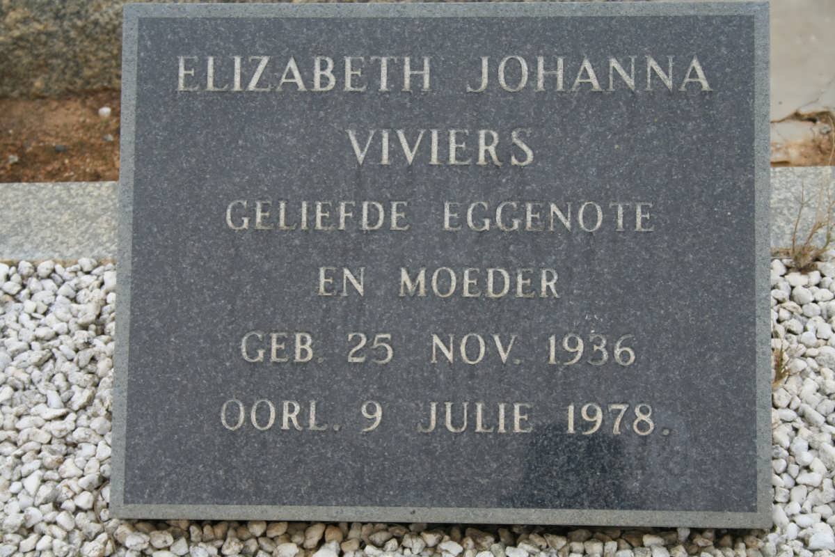 VIVIERS Elizabeth Johanna 1936-1978