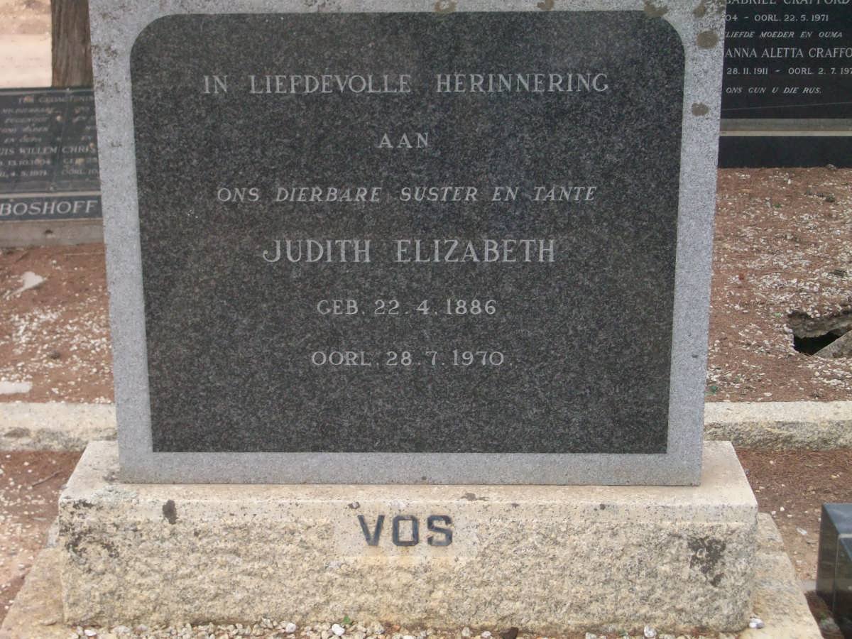 VOS Judith Elizabeth 1886-1970