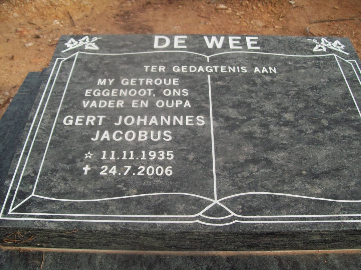 WEE Gert Johannes Jacobus, de 1935-2006