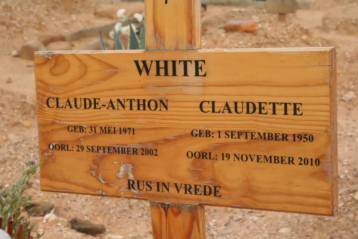 WHITE Claudette 1950-2010 :: WHITE Claude-Anthon 1971-2002  
