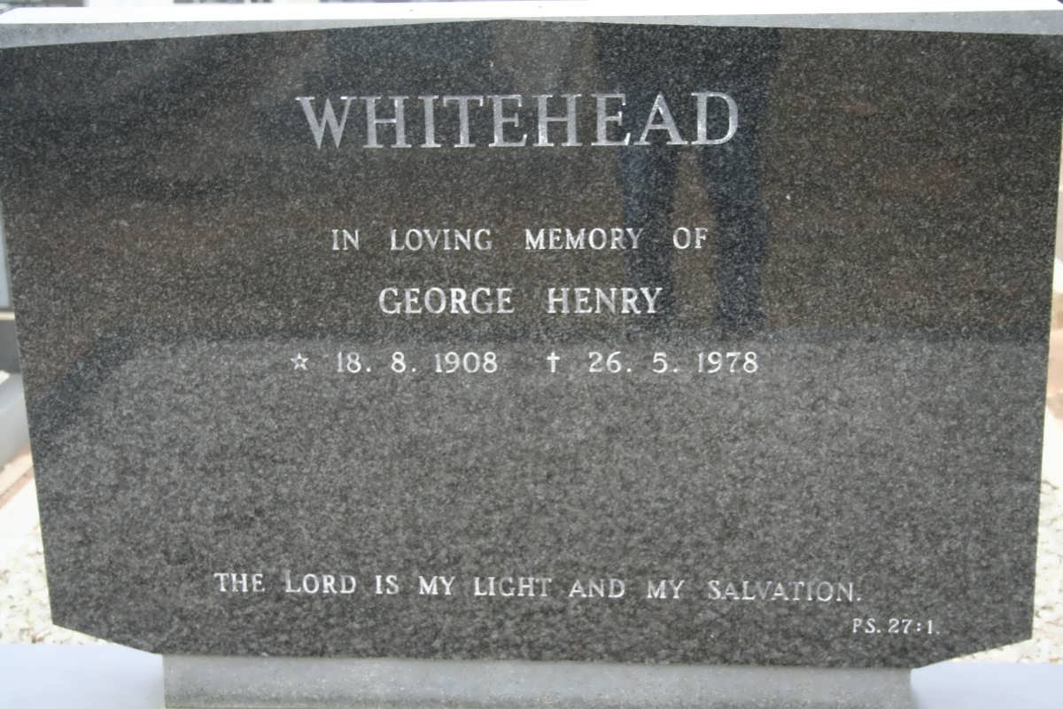 WHITEHEAD George Henry 1908-1978