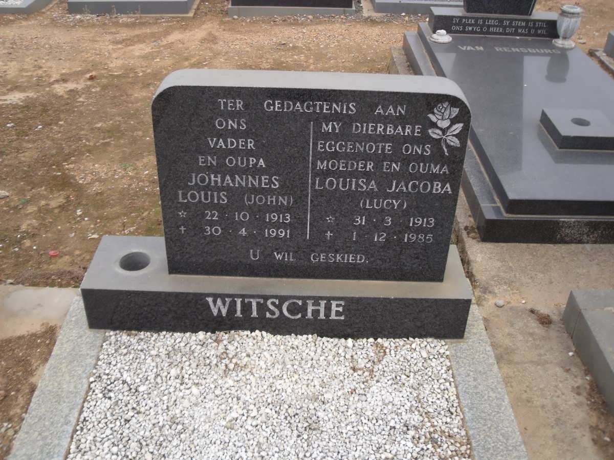 WITSCHE Johannes Louis 1913-1991 &amp; Louisa Jacoba 1913-1985