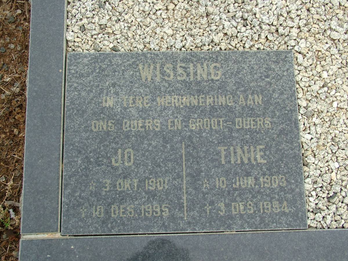 WISSING Jo 1901-1995 &amp; Tinie 1903-1994