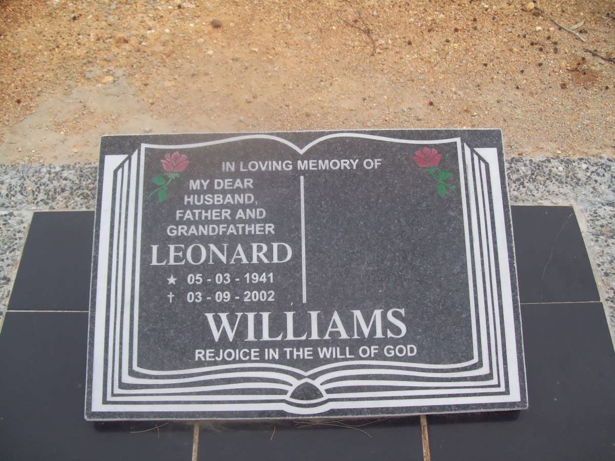 WILLIAMS Leonard 1941-2002