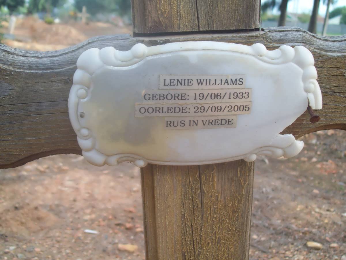 WILLIAMS Lenie 1933-2005