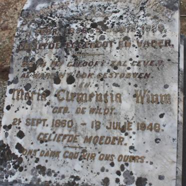 WIUM Johannes van Niekerk 1856-1929 &amp; Maria Clementia DE WILDT 1860-1948