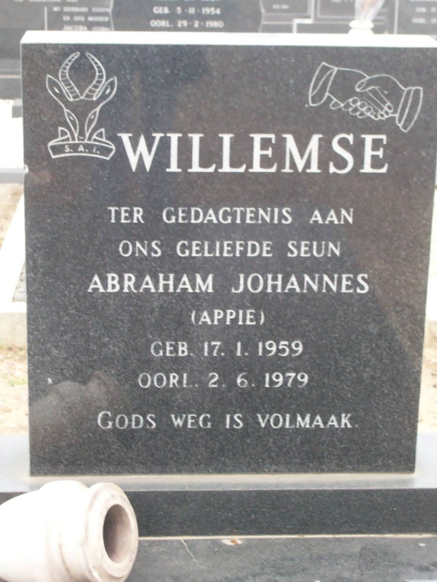 WILLEMSE Abraham Johannes 1959-1979