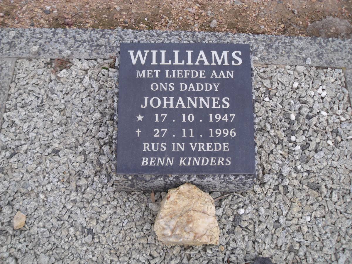 WILLIAMS Johannes 1947-1996