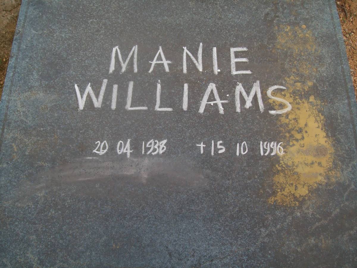 WILLIAMS Manie 1938-1996