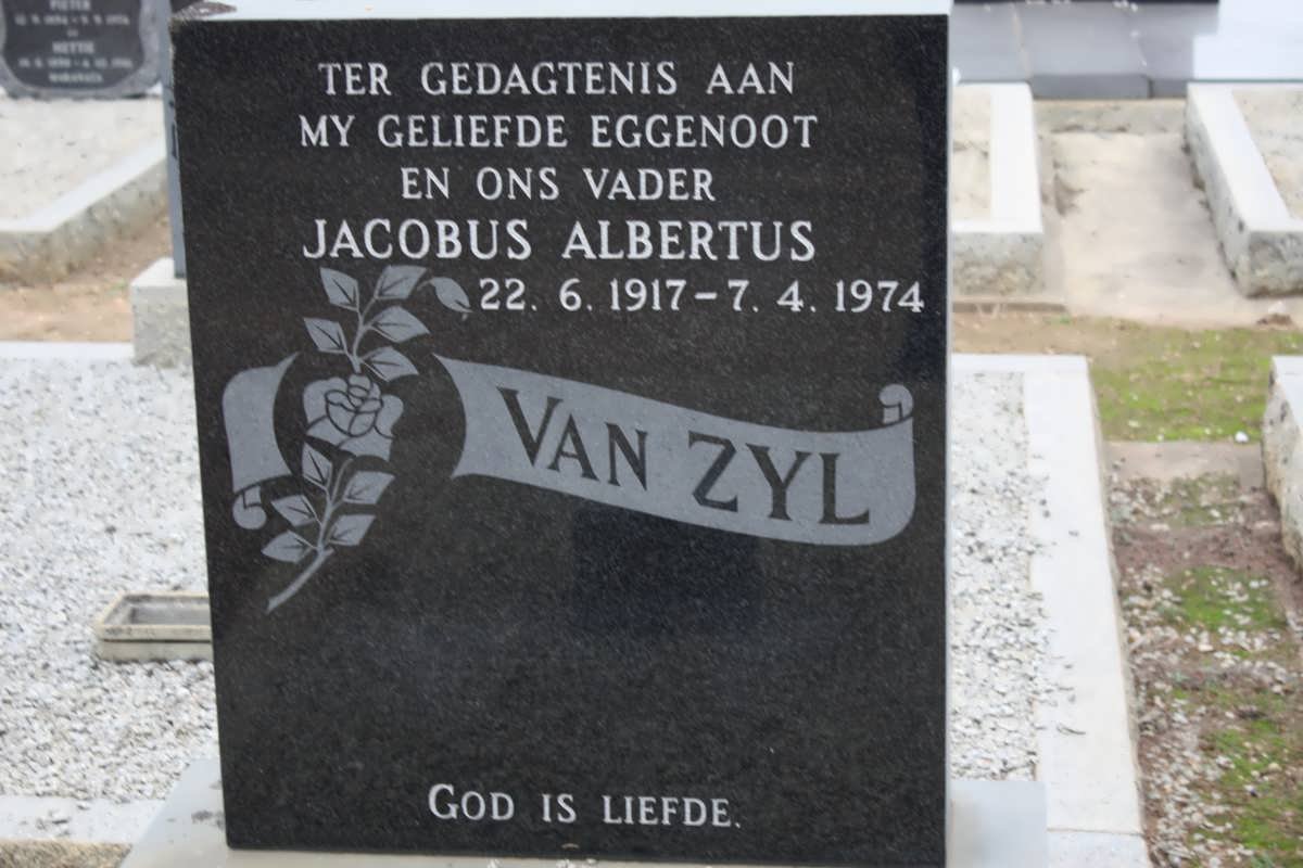 ZYL Jacobus Albertus, van 1917-1974