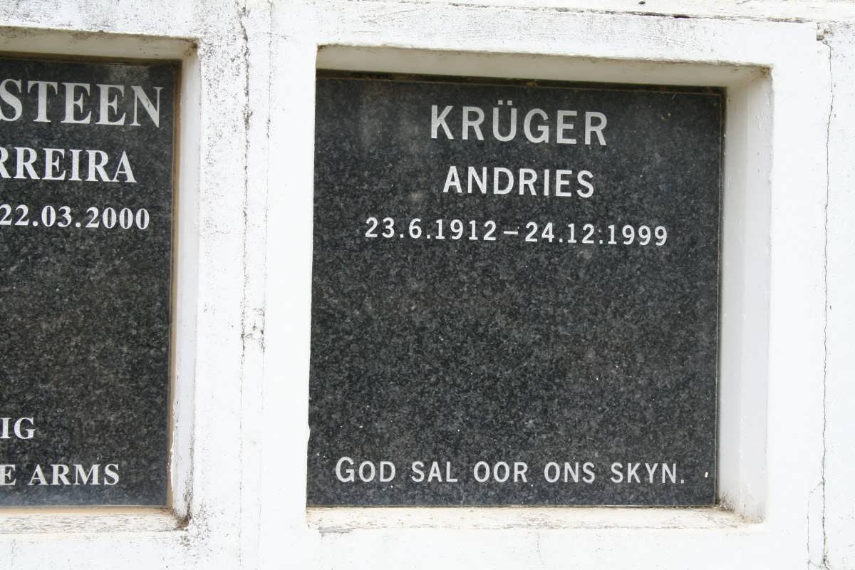 KRUGER Andries 1912-1999