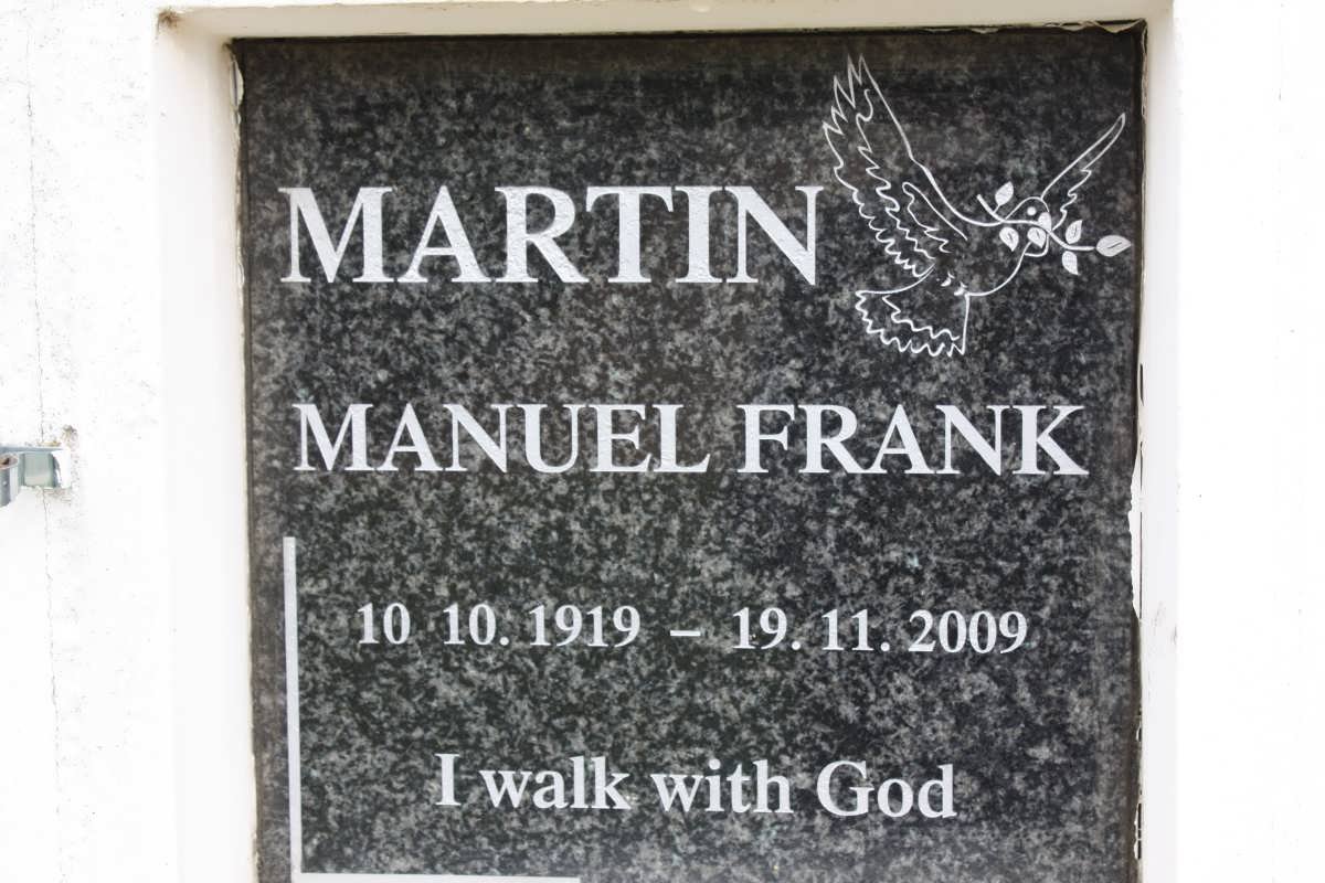 MARTIN Manuel Frank 1919-2009