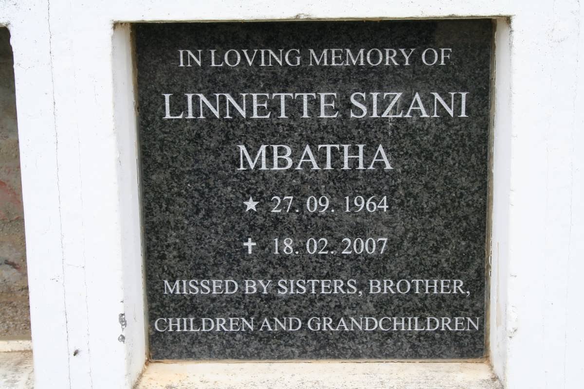 MBATHA Linnette Sizani 1964-2007
