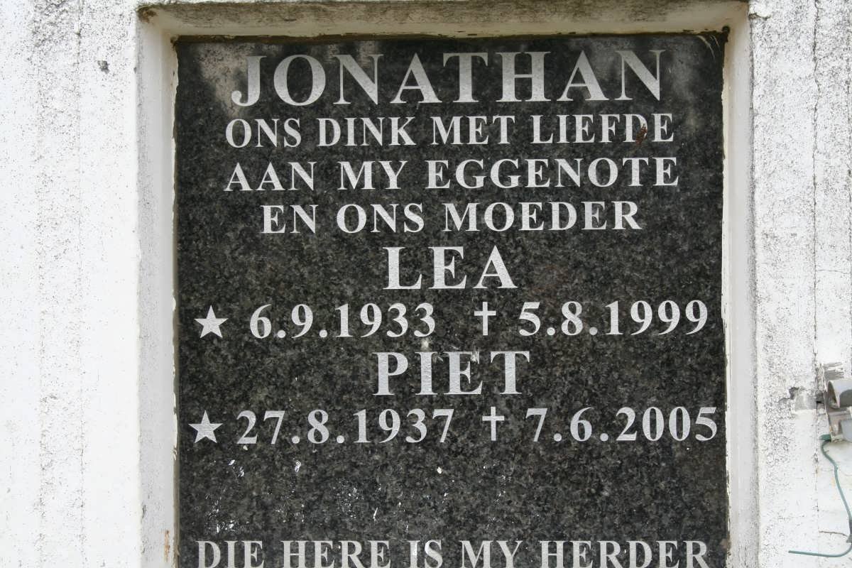 JONATHAN Piet 1937-2005 &amp; Lea 1933-1999