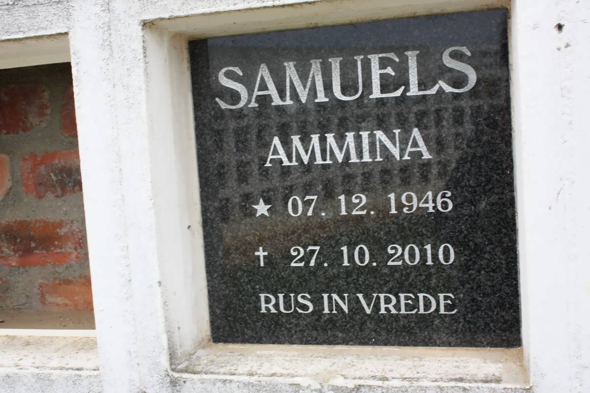 SAMUELS Ammina 1946-2010