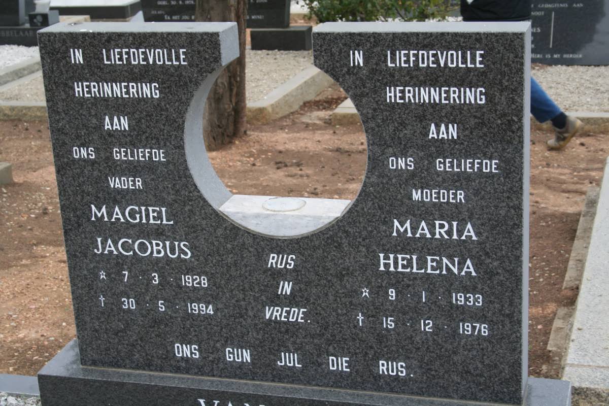 ? Magiel Jacobus 1928-1994 &amp; Maria Helena 1933-1976