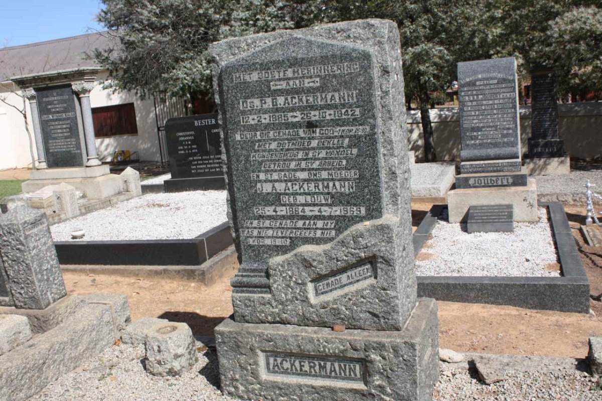 ACKERMANN P.B 1885-1942 &amp; J.A. LOUW  1884-1969