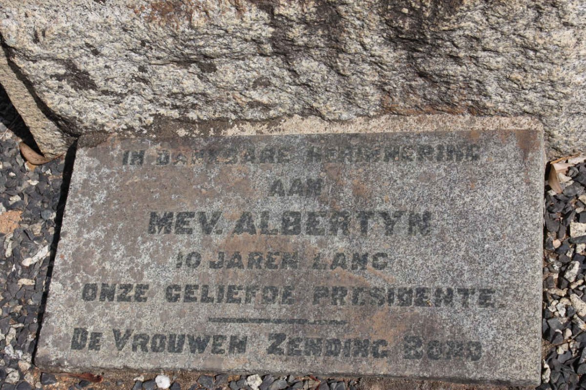 ALBERTYN Plaque