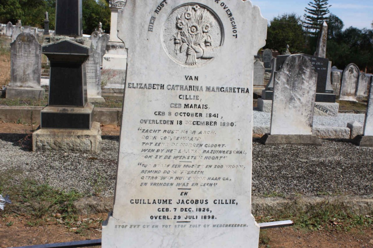 CILLIE Elizabeth Catharina Margaretha nee MARAIS 1841-1890