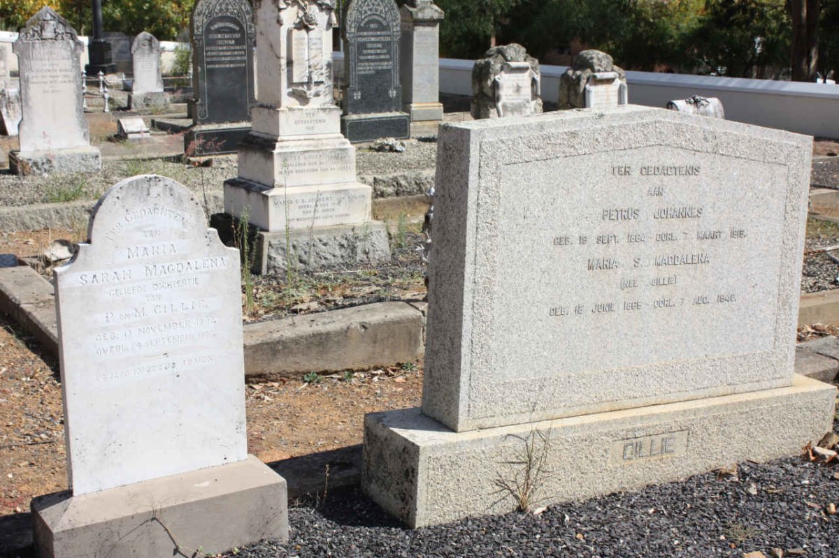 CILLIE Petrus Johannes 1864-1915 &amp; Maria S. Magdalena CILLIE 1865-1940 :: CILLIE Maria Sarah Magdalena 1899 -1900