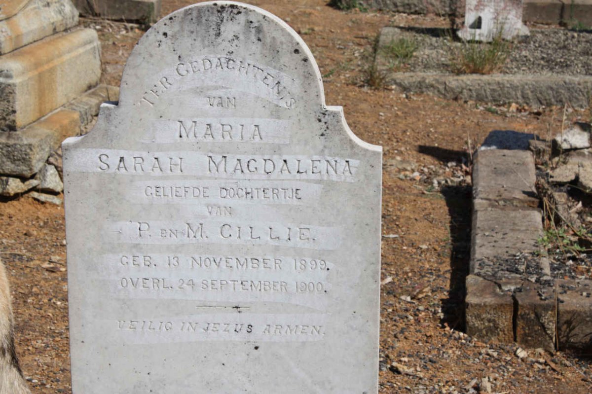 CILLIE Maria Sarah Magdalena 1899-1900