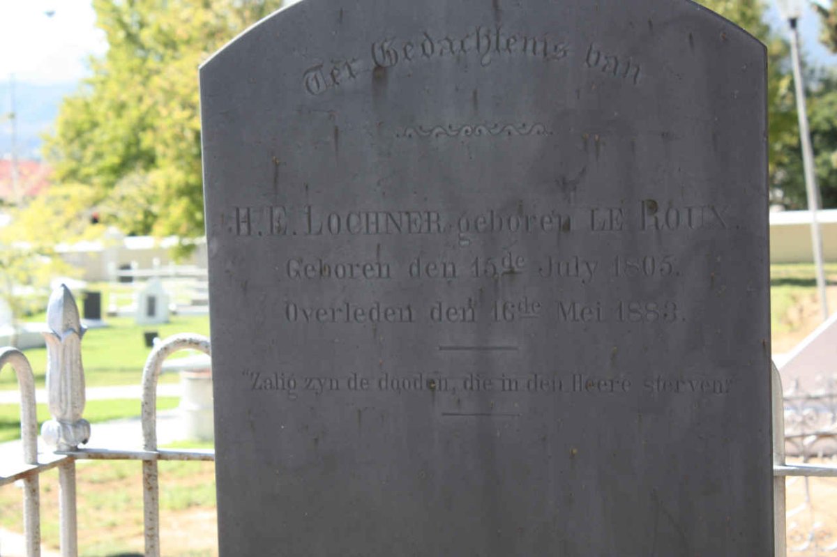 LOCHNER H.E. nee LE ROUX 1805-1883