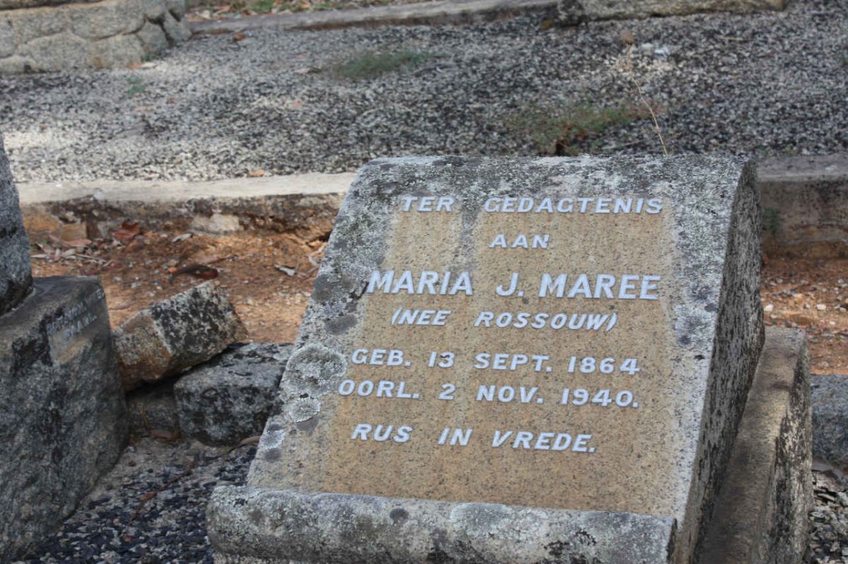 MAREE Maria J. nee ROSSOUW 1864-1940
