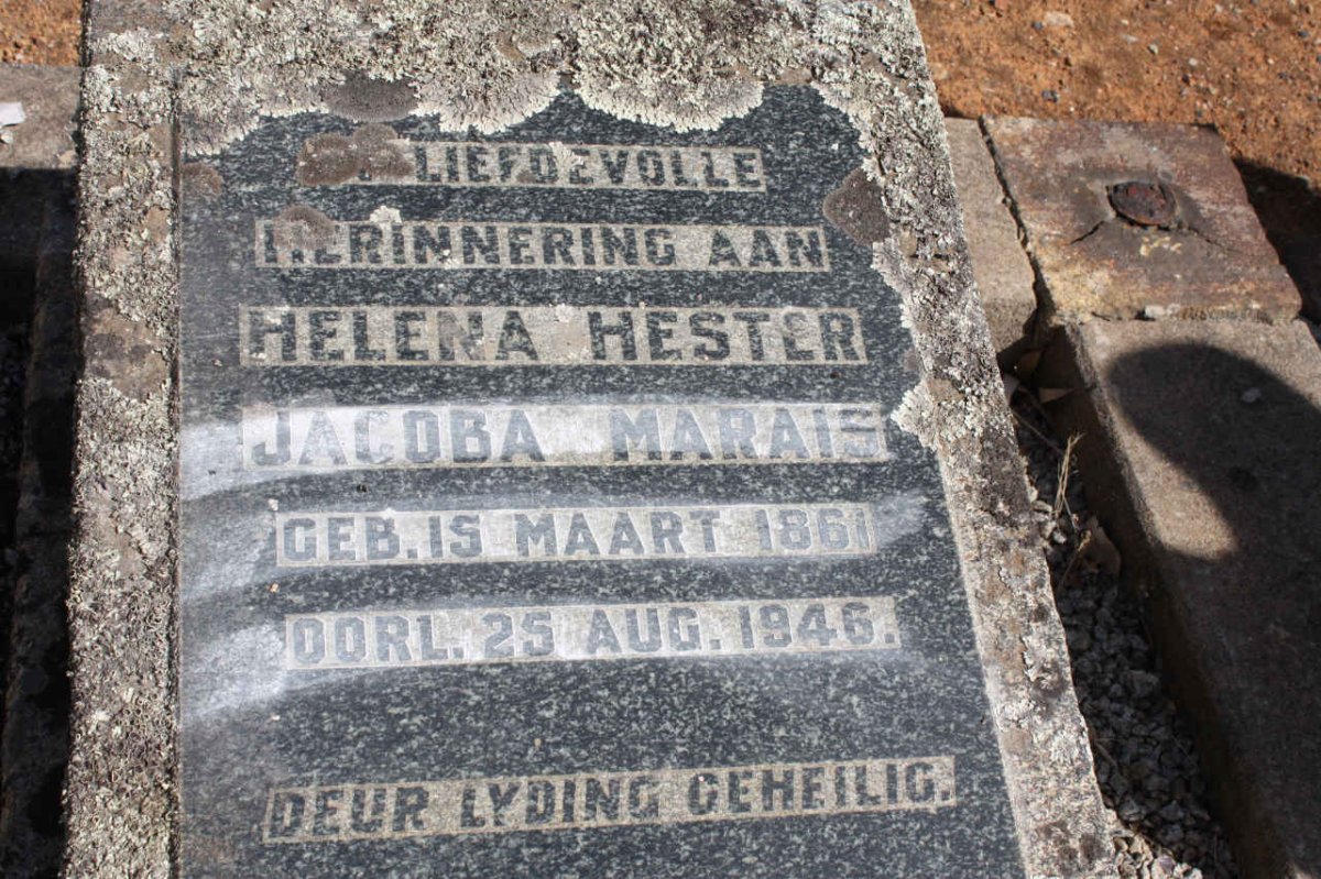 MARAIS Helena Hester Jacoba 1861-1946