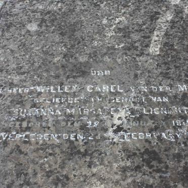 MERWE Willem Carel, van der 1818-18?4