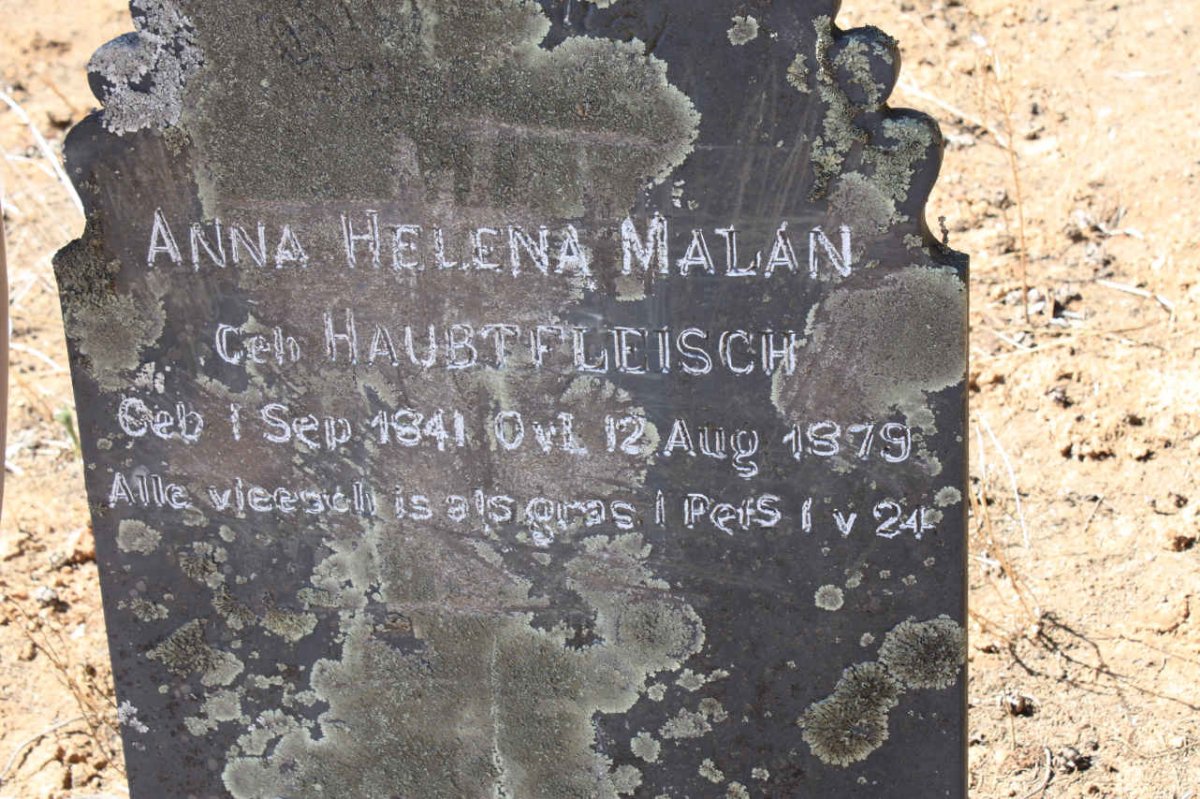 MALAN Anna Helena nee HAUBTFLEISCH 1841-1979