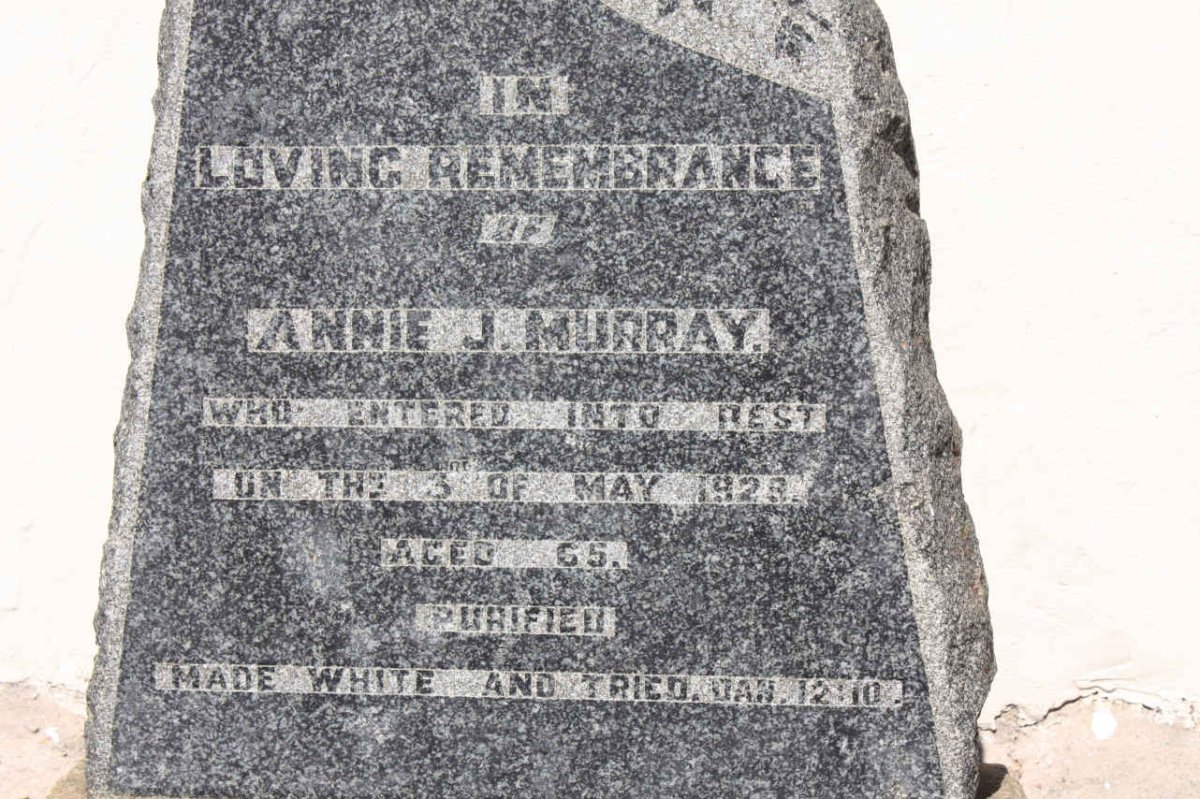 MURRAY Annie J. -1923