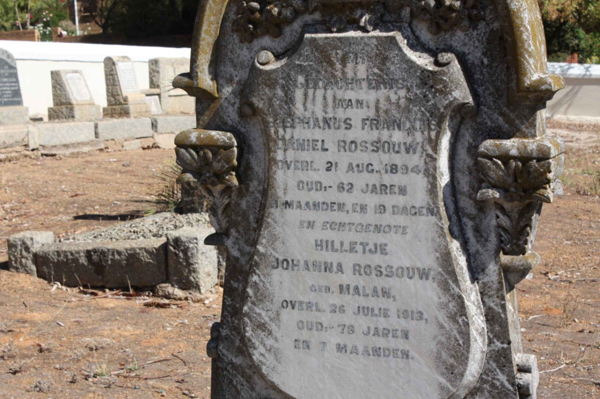 ROSSOUW Stephanus Francois Daniel -1894 &amp; Hilletje Johanna MALAN -1912