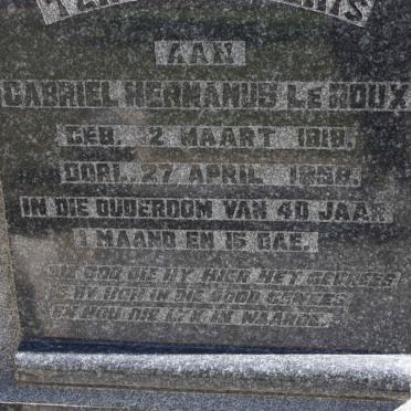 ROUX Gabriel Hermanus, le 1818-1858