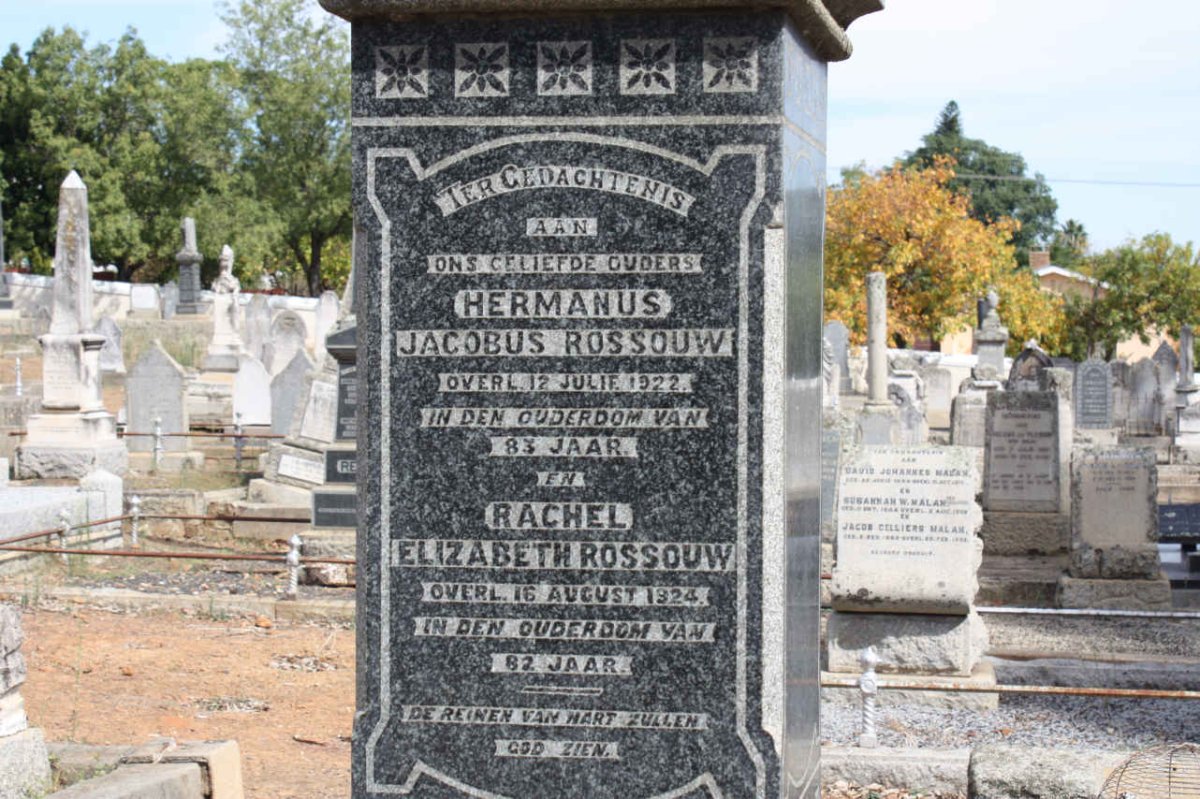 ROSSOUW Hermanus Jacobus -1922 &amp; Rachel Elizabeth -1924
