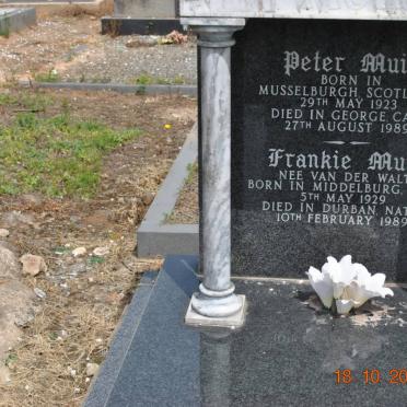 MUIR Peter 1923-1989 &amp; Frankie VAN DER WALT 1929-1989