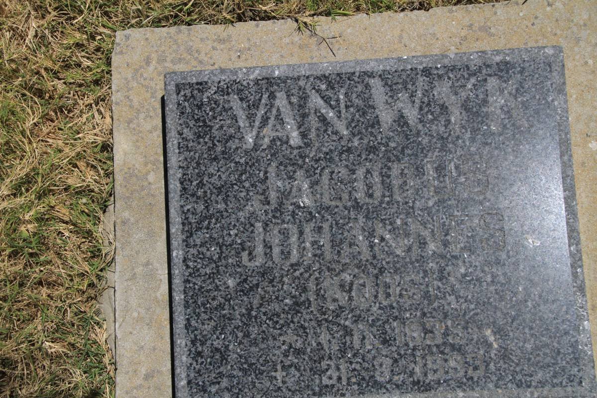 WYK Jacobus Johannes, van 1935-199?
